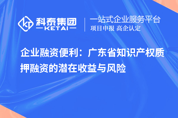 企業(yè)融資便利：廣東省知識產權質押融資的潛在收益與風險